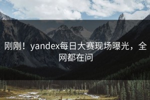 刚刚！yandex每日大赛现场曝光，全网都在问