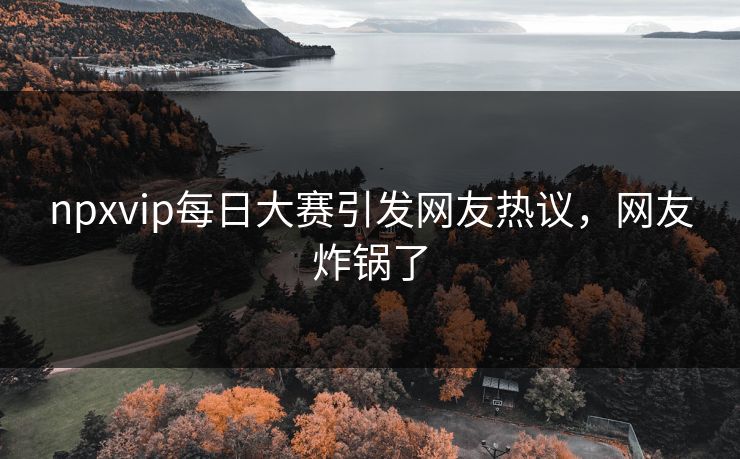 npxvip每日大赛引发网友热议，网友炸锅了