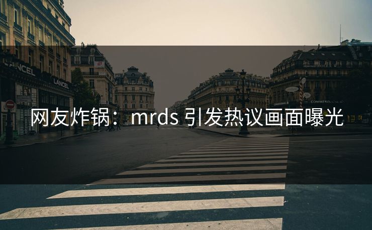 网友炸锅：mrds 引发热议画面曝光