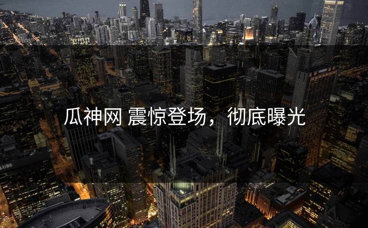 瓜神网 震惊登场，彻底曝光