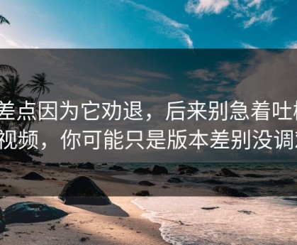 我差点因为它劝退，后来别急着吐槽91视频，你可能只是版本差别没调对