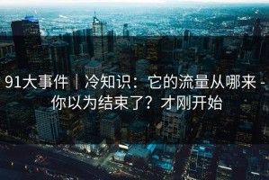91大事件｜冷知识：它的流量从哪来 - 你以为结束了？才刚开始