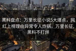 黑料盘点：万里长征小说5大爆点，网红上榜理由异常令人炸锅，万里长征,黑料不打烊