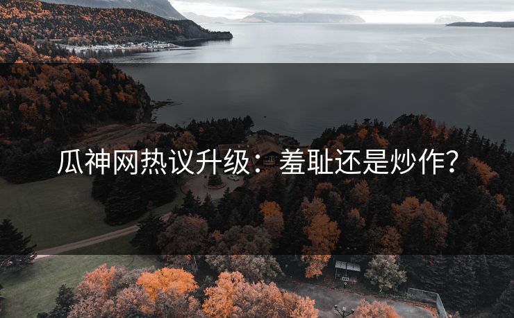 瓜神网热议升级：羞耻还是炒作？