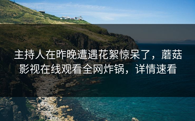 主持人在昨晚遭遇花絮惊呆了，蘑菇影视在线观看全网炸锅，详情速看